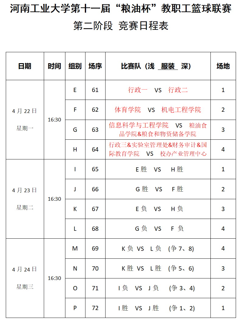 中国篮球联赛近期的比赛时间表